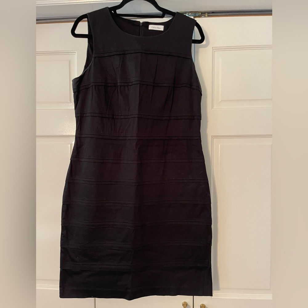 Calvin Klein Black Ribbed Bodycon Dress